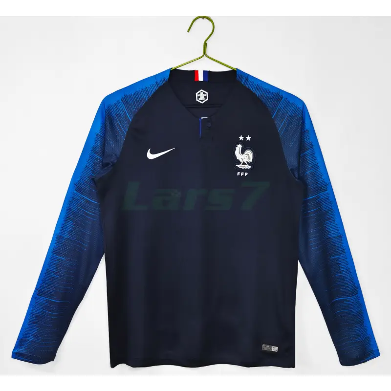 Camiseta Francia 1ª Equipación Retro 2018 ML Azul Copa Mundial Camiseta Francia 1ª Equipación Retro 2018 ML Azul Copa Mundial