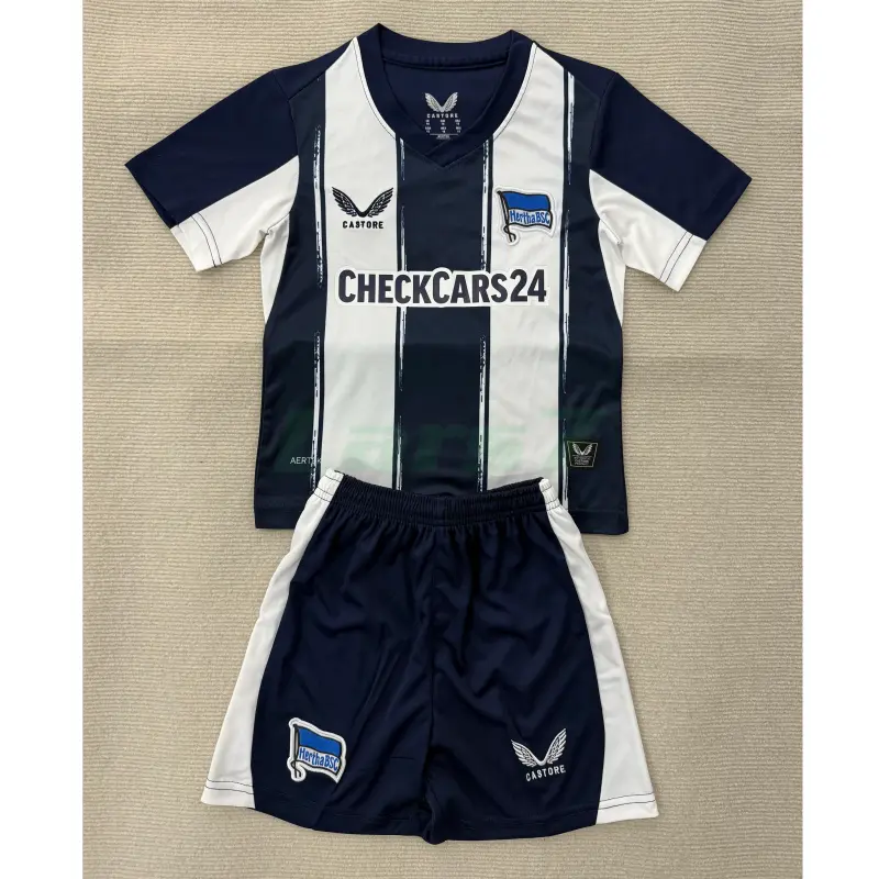 Camiseta Hertha Berlin 1ª Equipación 2025/2026 Azul/Blanco Niño Kit