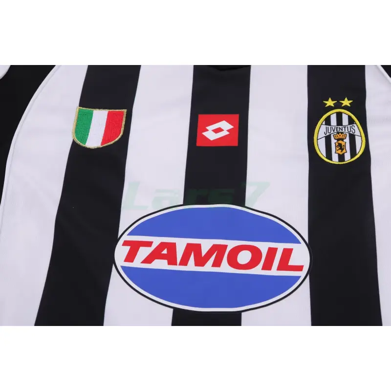 Camiseta Juventus 1ª Equipación Retro 2002/03 Blanco/Negro Niño Kit