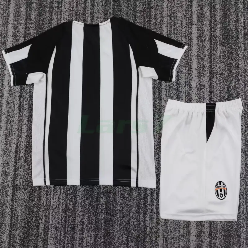 Camiseta Juventus 1ª Equipación Retro 2004/05 Blanco/Negro Niño Kit