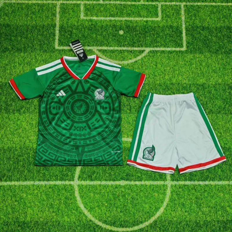 Camiseta México 2026 Verde/Rojo Niño Kit Camiseta México 2026 Verde/Rojo Niño Kit
