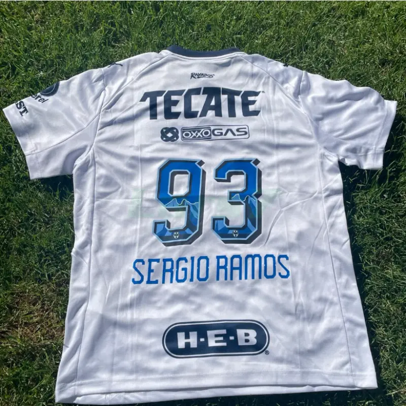 Camiseta SERGIO RAMOS 93 Monterrey 2ª Equipación 2025/2026 Blanco Camiseta SERGIO RAMOS 93 Monterrey 2ª Equipación 2025/2026 Blanco