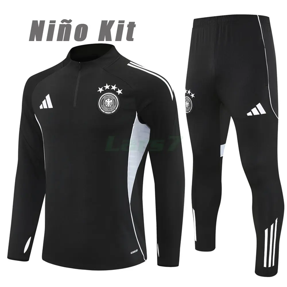 Sudadera De Entrenamiento Alemania 2025 Niño Kit Negro
