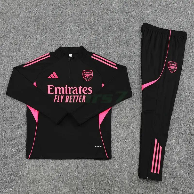 Sudadera De Entrenamiento Arsenal 2025/2026 Kit Negro/Rosa