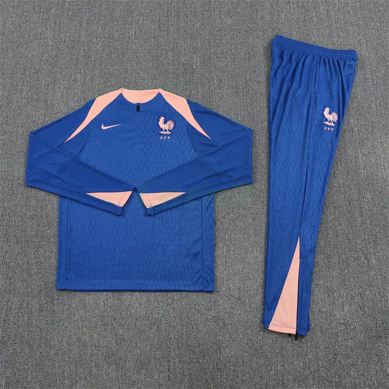 Sudadera De Entrenamiento Francia 2025 Kit Azul Real/Rosa (EDICIÓN JUGADOR)