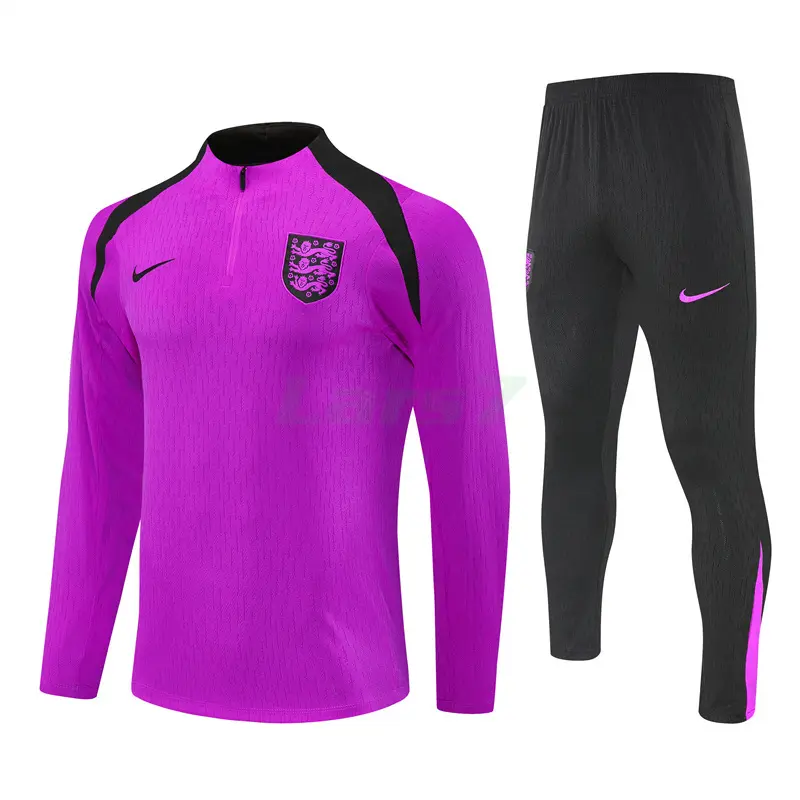 Sudadera De Entrenamiento Inglaterra 2025 Kit Morado/Negro (EDICIÓN JUGADOR)