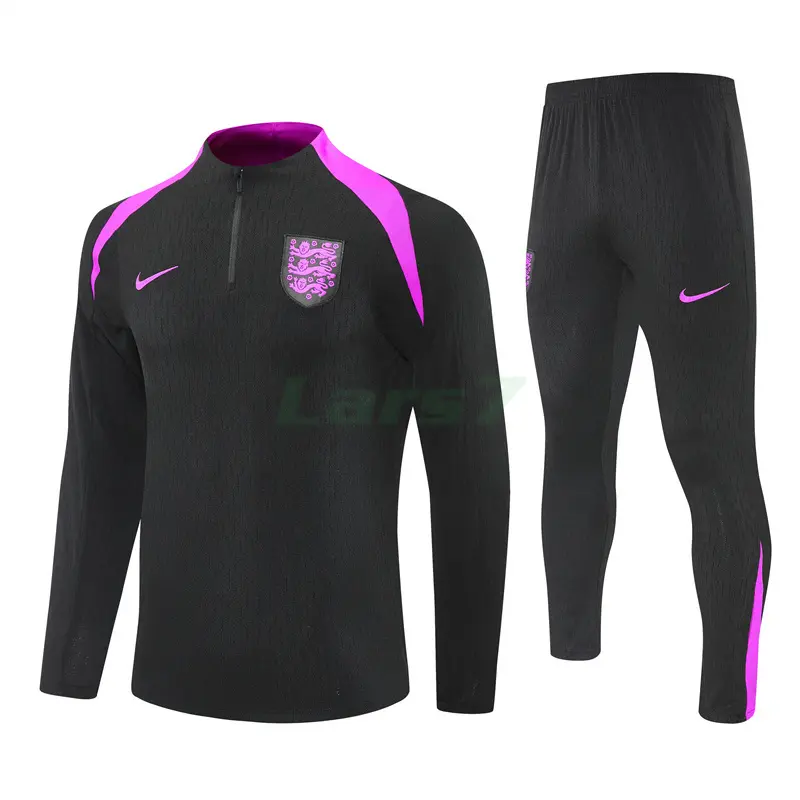 Sudadera De Entrenamiento Inglaterra 2025 Kit Negro/Morado (EDICIÓN JUGADOR)