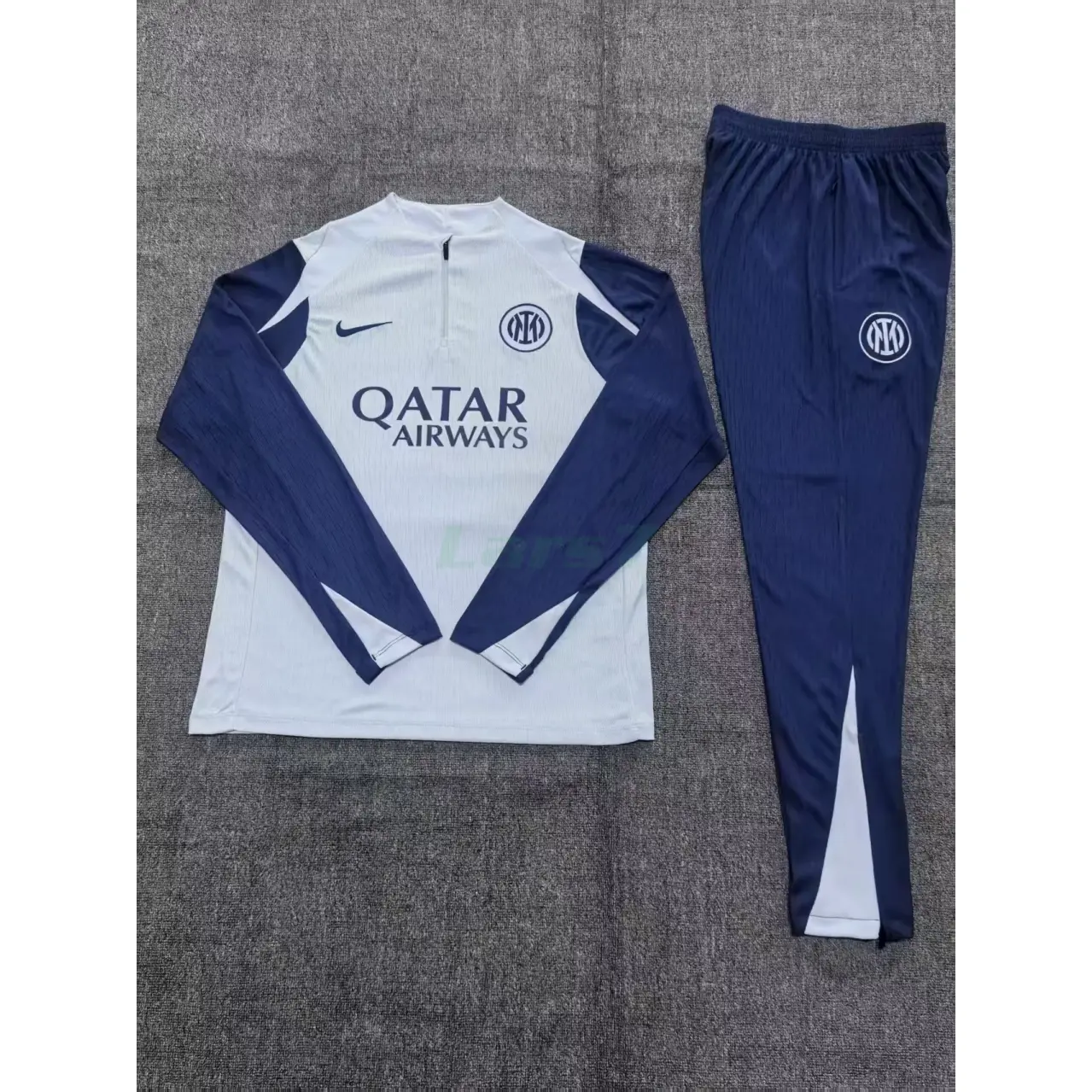 Sudadera De Entrenamiento Inter de Milan 2025/2026 Niño Kit Gris Claro/Azul (EDICIÓN JUGADOR)