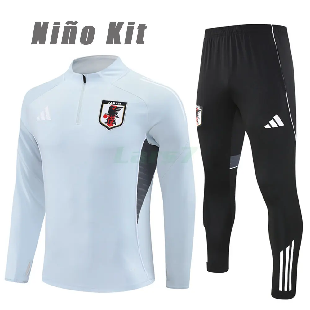 Sudadera De Entrenamiento Japón 2025 Niño Kit Gris Claro