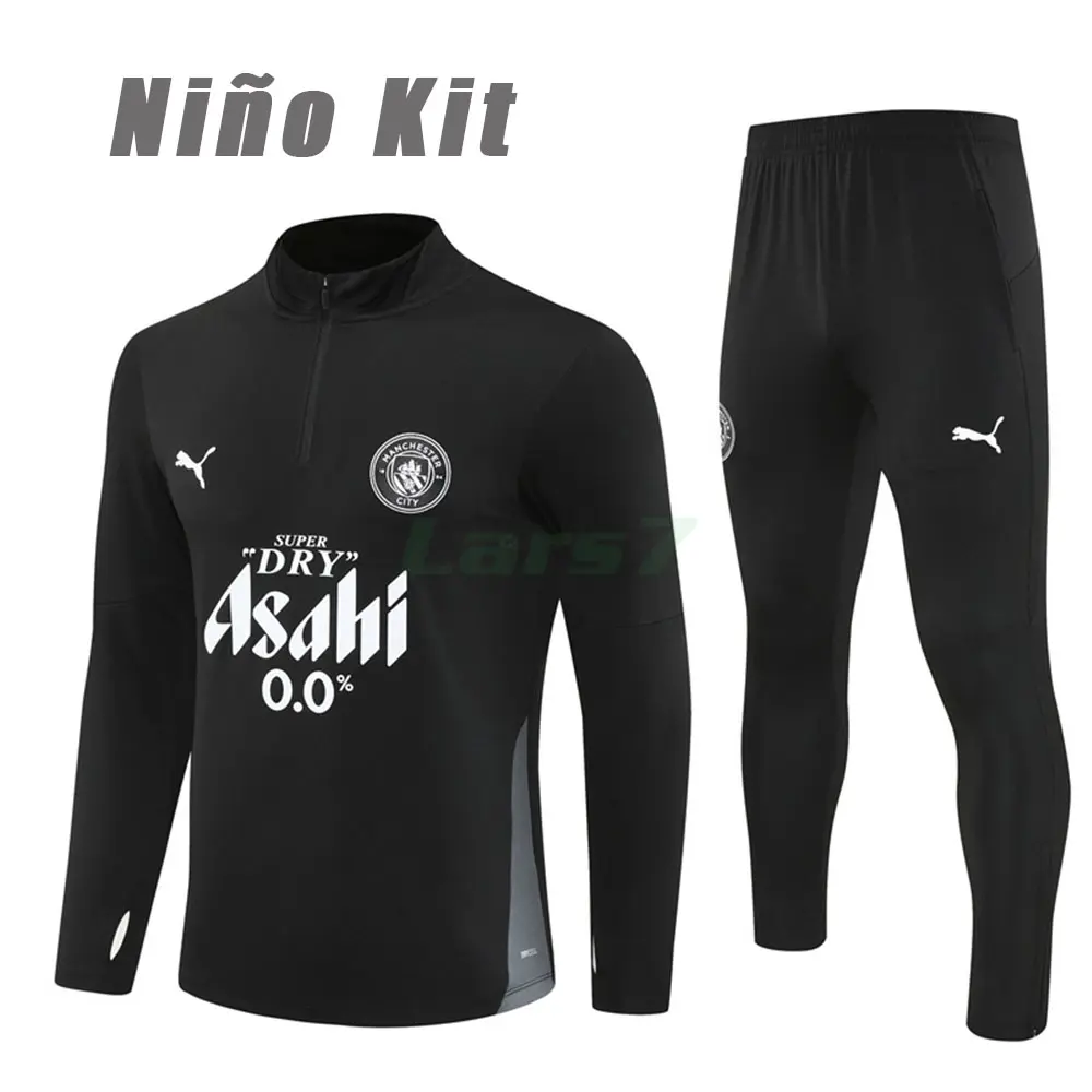Sudadera De Entrenamiento Manchester City 2025/2026 Niño Kit Negro