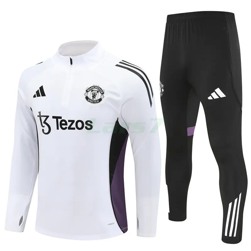 Sudadera De Entrenamiento Manchester United 2025/2026 Kit Blanco/Morado