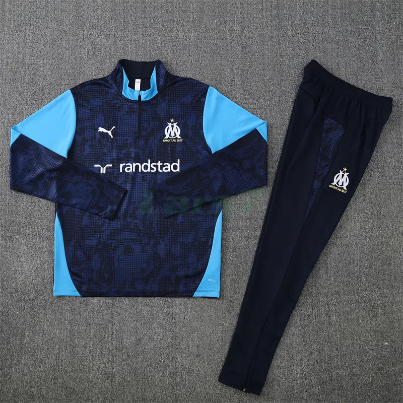 Sudadera De Entrenamiento Olympique Marsella 2025/2026 Kit Azul Oscuro con Estampado Camuflaje