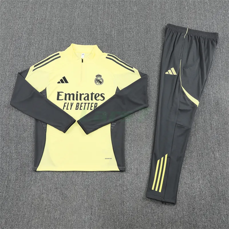 Sudadera De Entrenamiento Real Madrid 2025/2026 Kit Amarillo/Gris Oscuro