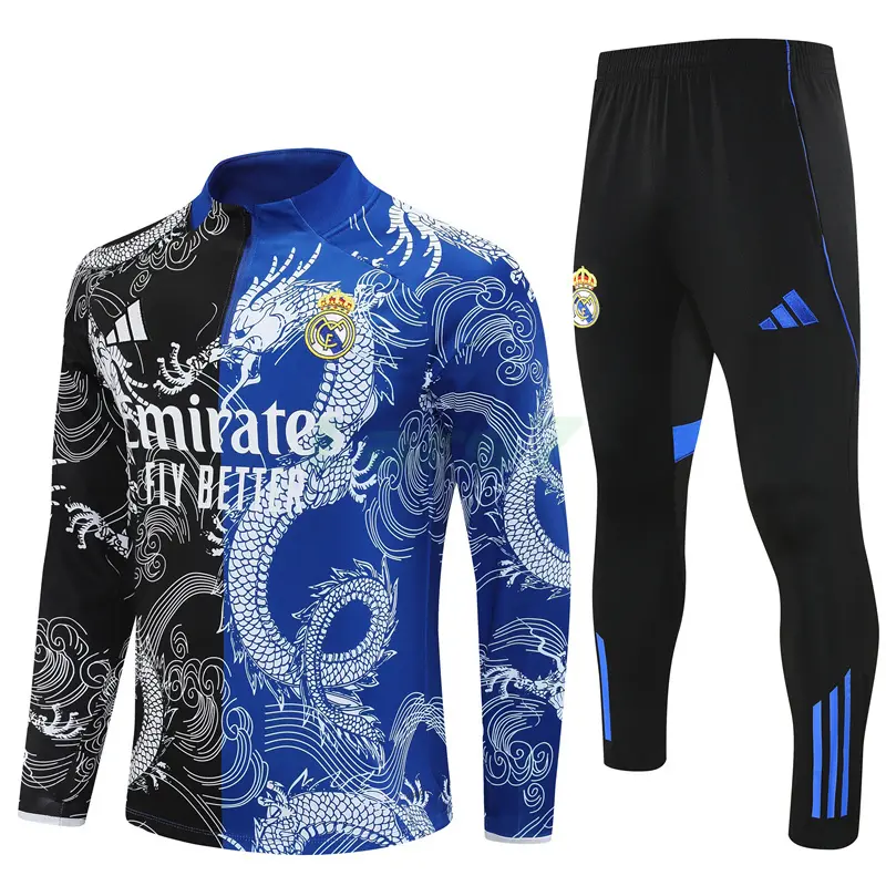 Sudadera De Entrenamiento Real Madrid 2025/2026 Kit Azul/Negro Edición Especial