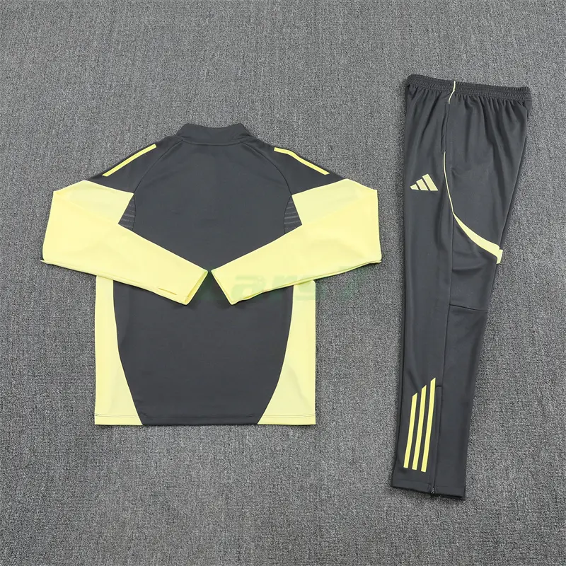 Sudadera De Entrenamiento Real Madrid 2025/2026 Kit Gris Oscuro/Amarillo