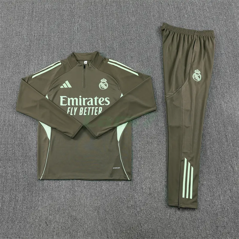 Sudadera De Entrenamiento Real Madrid 2025/2026 Kit Verde Militar