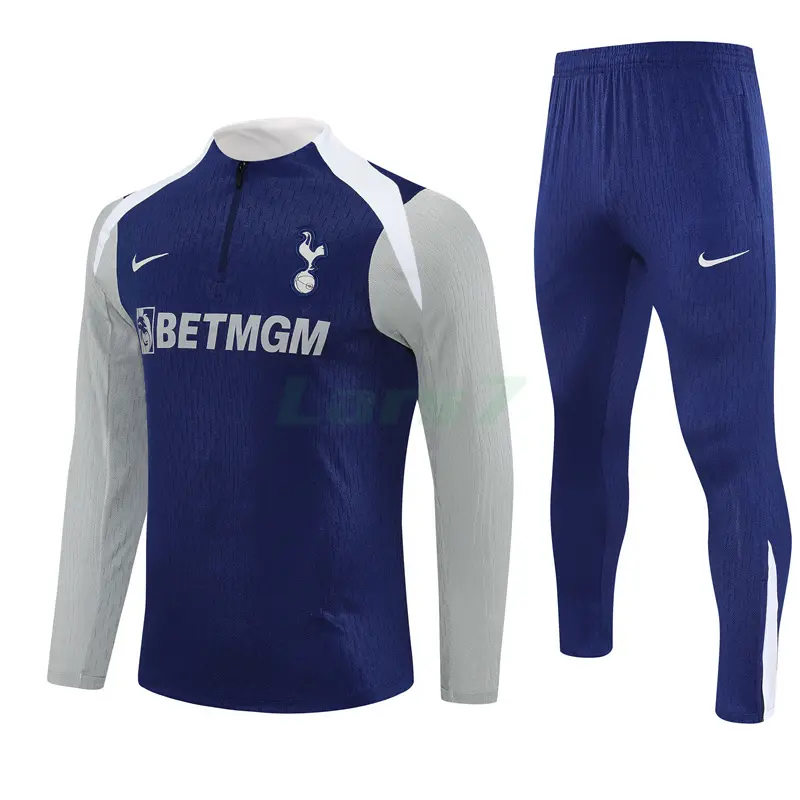 Sudadera De Entrenamiento Tottenham Hotspur 2025/2026 Kit Azul/Gris (EDICIÓN JUGADOR)
