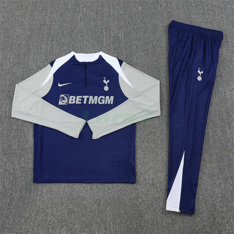 Sudadera De Entrenamiento Tottenham Hotspur 2025/2026 Kit Azul/Gris (EDICIÓN JUGADOR)