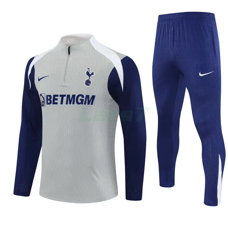 Sudadera De Entrenamiento Tottenham Hotspur 2025/2026 Kit Gris/Azul (EDICIÓN JUGADOR)