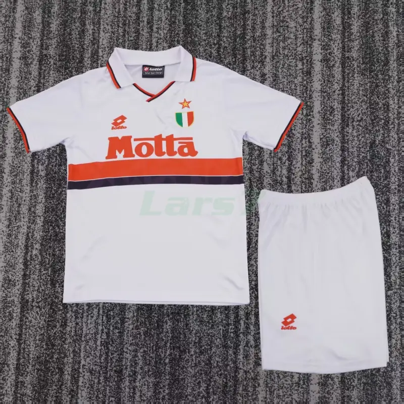 Camiseta AC Milan 2ª Equipación Retro 1993/94 Blanco Niño Kit
