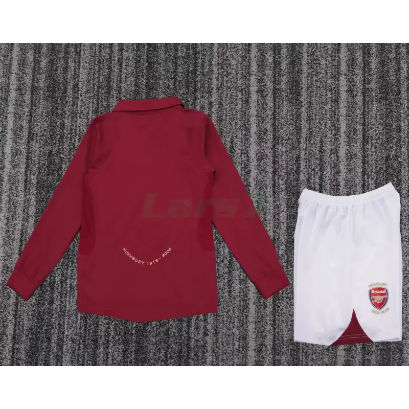 Camiseta Arsenal 1ª Equipación Retro 2005/06 ML Rojo Niño Kit