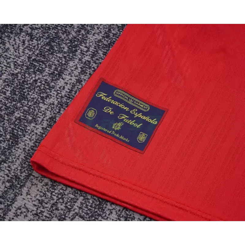Camiseta España 1ª Equipación Retro 1996 Rojo/Azul Niño Kit
