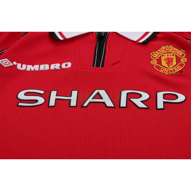 Camiseta Manchester United 1ª Equipación Retro 1989/99 ML Rojo Niño Kit