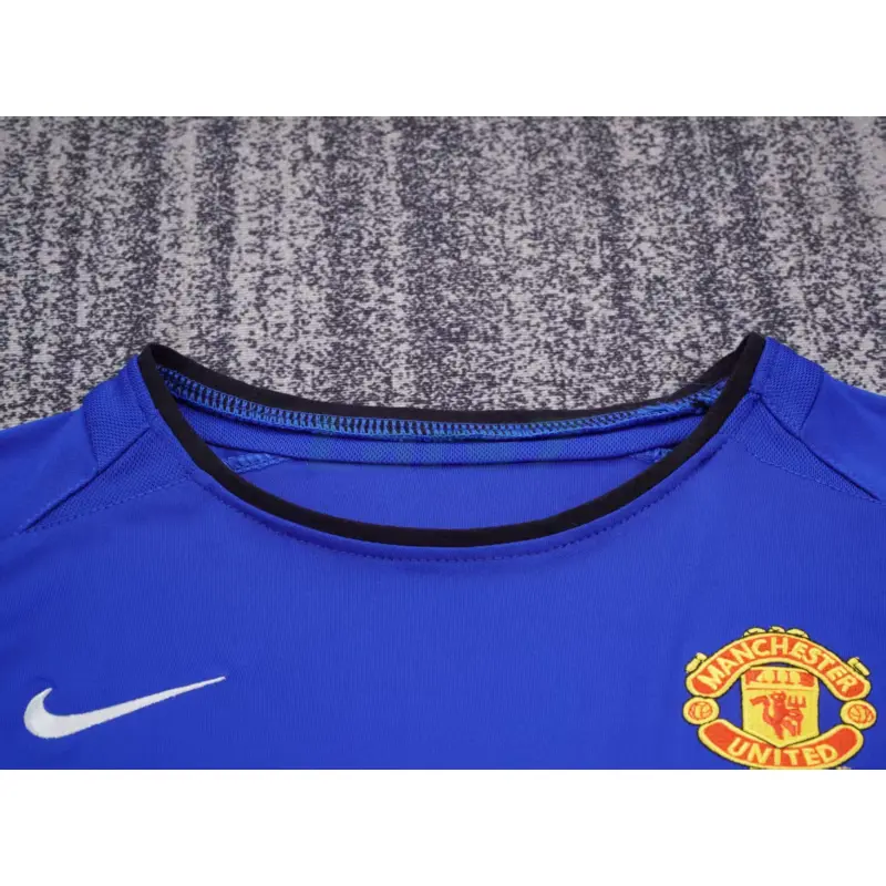 Camiseta Manchester United 3ª Equipación Retro 2002/03 Azul Niño Kit
