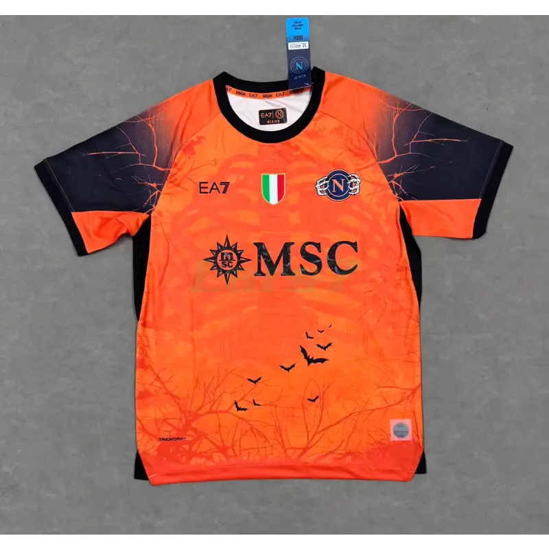 Camiseta Napoli 2025/2026 Edición Especial de Halloween Naranja