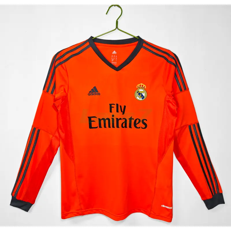 Camiseta Real Madrid 3ª Equipación Retro 2013/14 ML Naranja