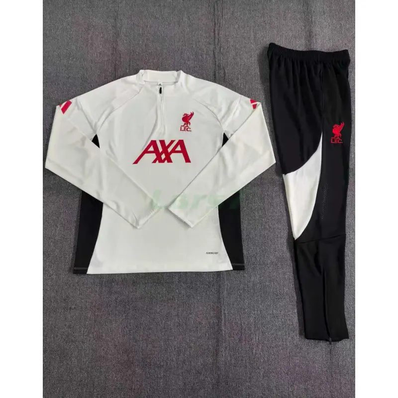 Sudadera De Entrenamiento Liverpool 2025/2026 Niño Kit Beige/Negro (EDICIÓN JUGADOR)