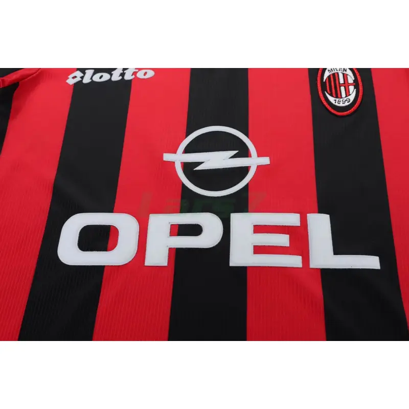 Camiseta AC Milan 1ª Equipación Retro 1997/98 Rojo/Negro Niño Kit