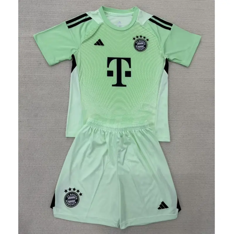 Camiseta de Portero Bayern Múnich 2025/26 Verde Niño Kit