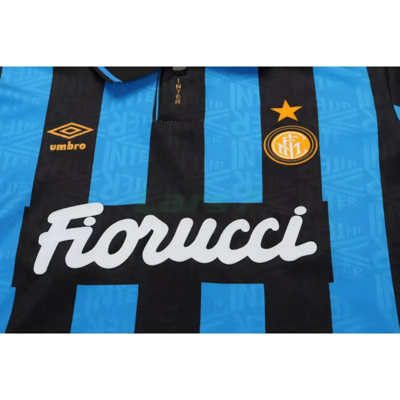 Camiseta Inter de Milan 1ª Equipación Retro 1992/94 Azul/Negro Niño Kit
