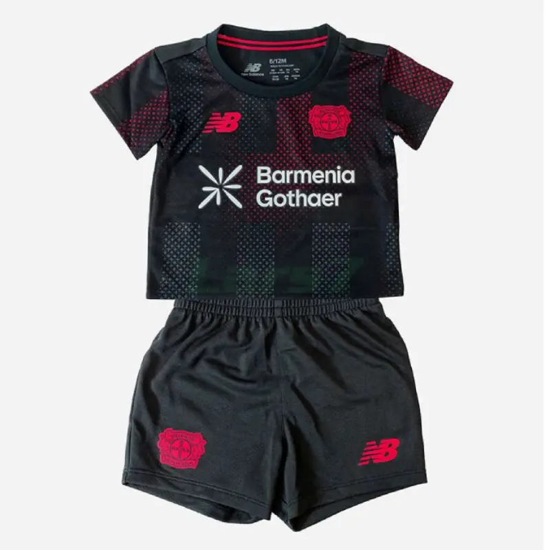 Camiseta Leverkusen 1ª Equipación 2025/2026 Negro Niño Kit
