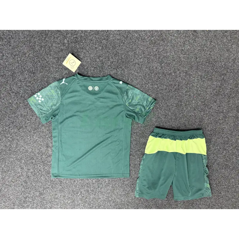 Camiseta Manchester City 4ª Equipación 2025/2026 Verde Niño Kit