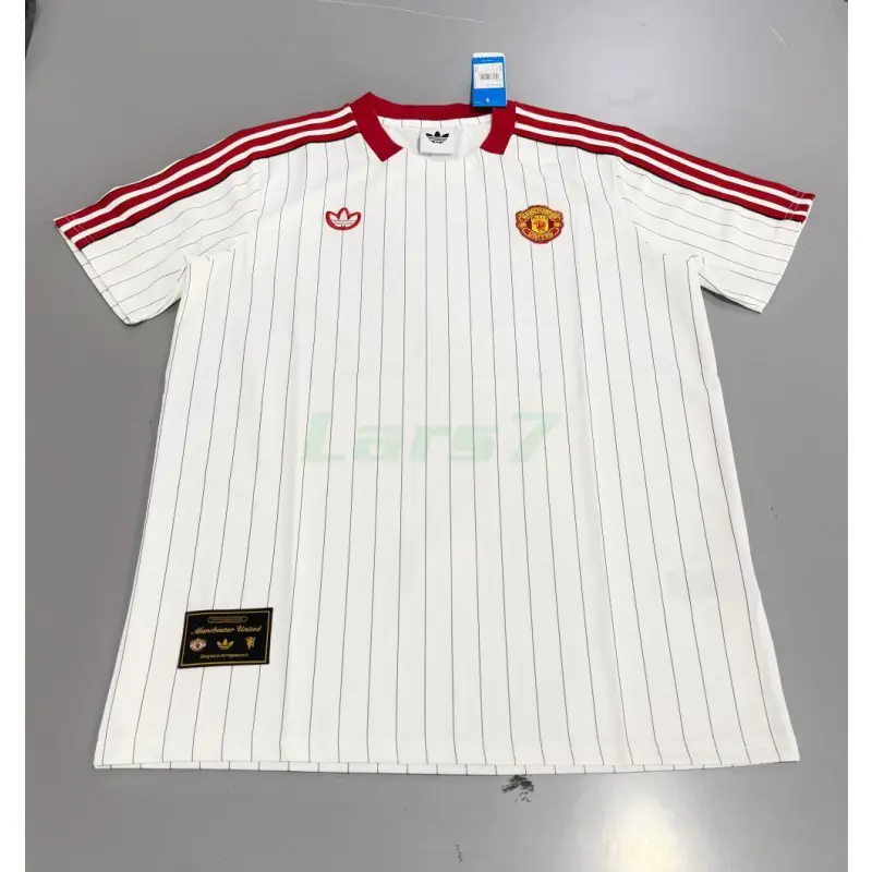 Camiseta Manchester United Terrace Icons Retro 2025/26 Blanco/Rojo