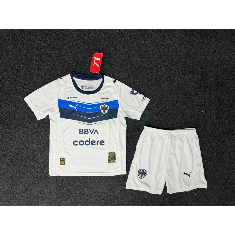 Camiseta Monterrey 2ª Equipación 2025/2026 Blanco Niño Kit