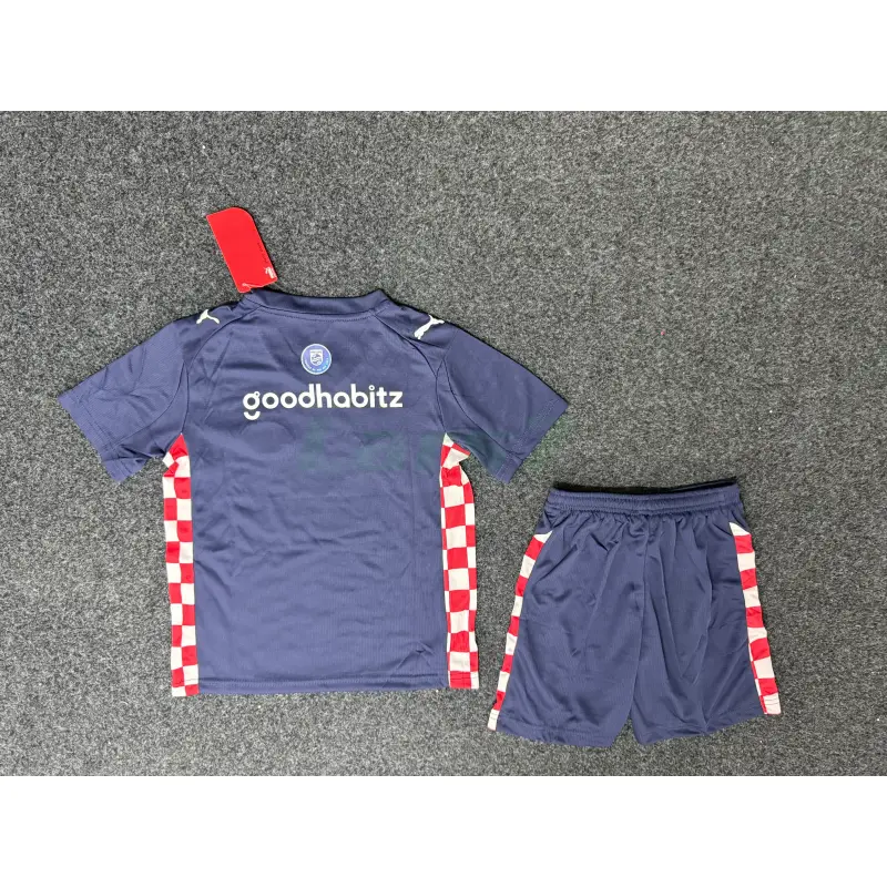 Camiseta PSV Eindhoven 2ª Equipación 2025/2026 Azul Marino Niño Kit