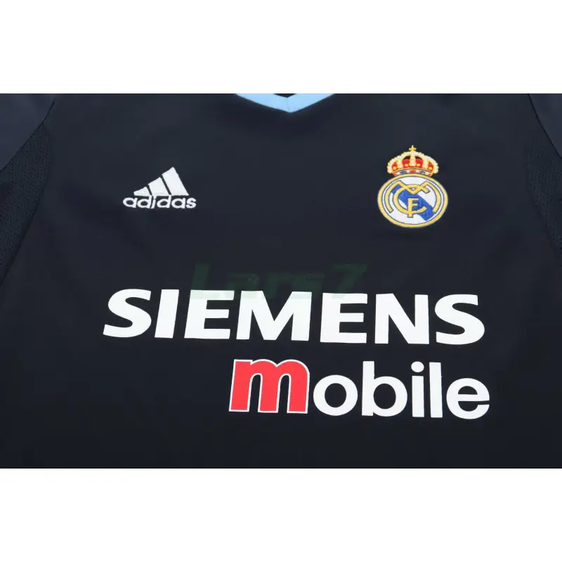 Camiseta Real Madrid 2ª Equipación Retro 2003/04 Negro Niño Kit