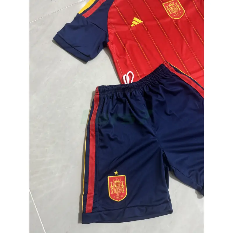 Camiseta España 1ª Equipación 2026 Rojo/Azul Niño Kit