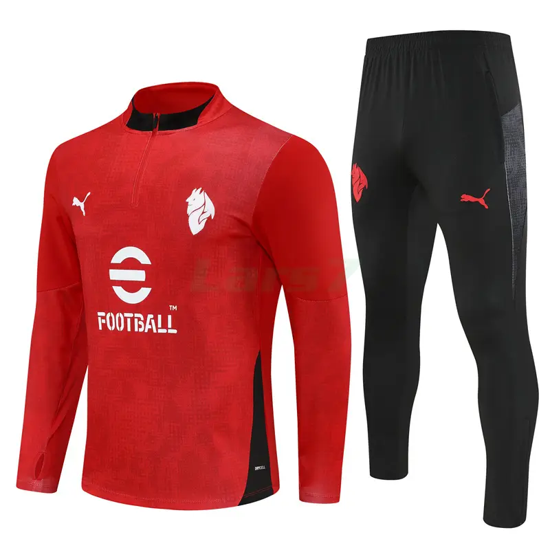 Sudadera De Entrenamiento AC Milan 2025/2026 Kit Rojo con Estampado