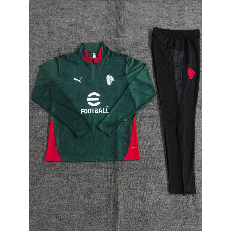 Sudadera De Entrenamiento AC Milan 2025/2026 Niño Kit Verde con Estampado