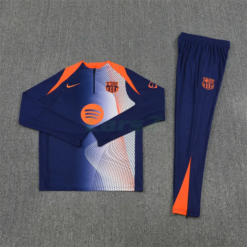 Sudadera De Entrenamiento Barcelona 2025/2026 Kit Azul/Naranja con Estampado