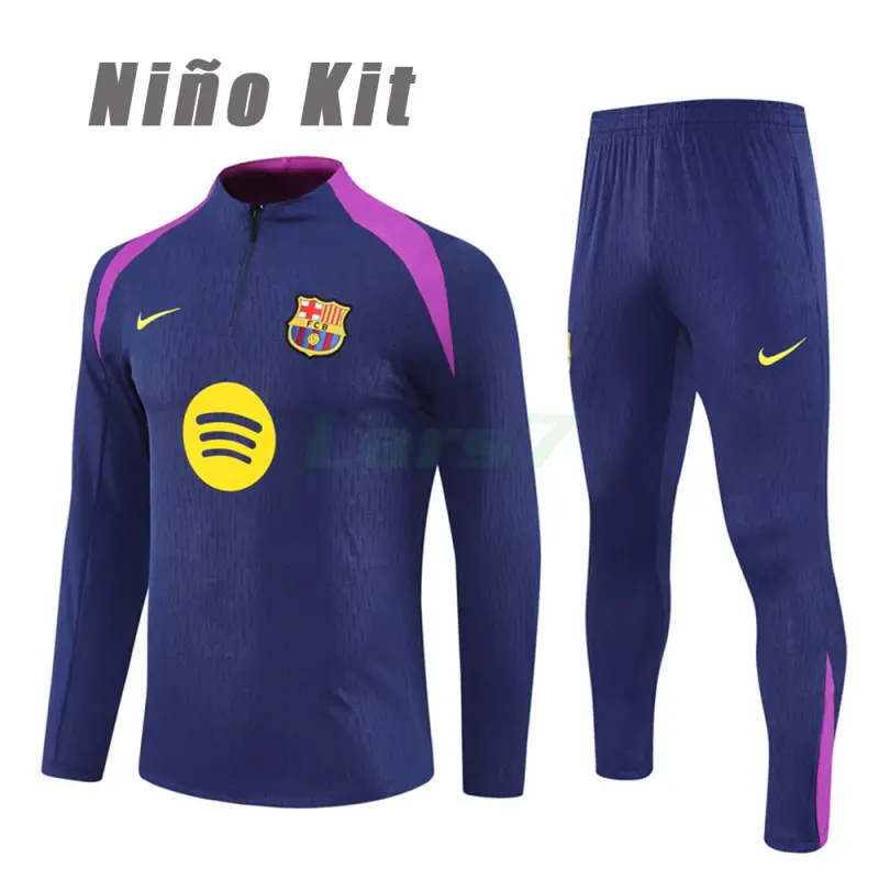 Sudadera De Entrenamiento Barcelona 2025/2026 Niño Kit Azul/Morado (EDICIÓN JUGADOR)