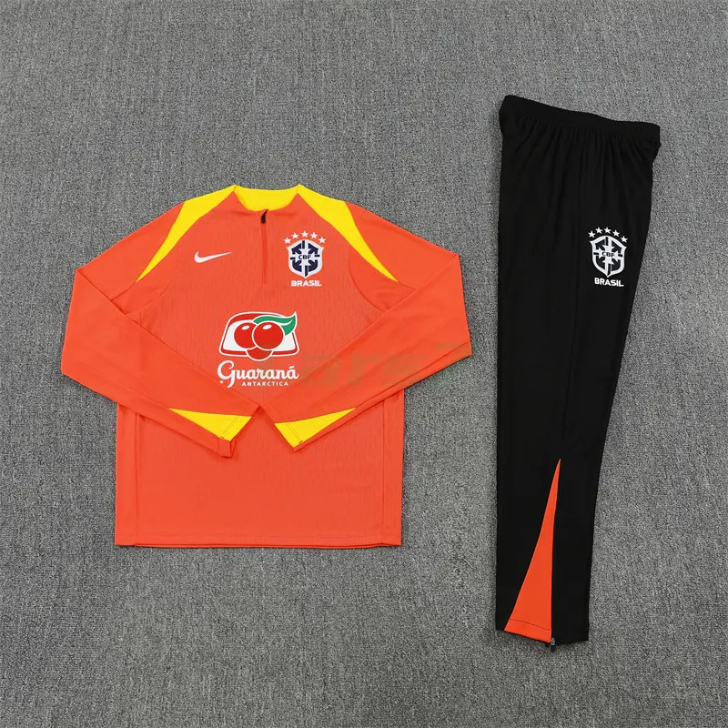 Sudadera De Entrenamiento Brasil 2025/2026 Kit Naranja (EDICIÓN JUGADOR)