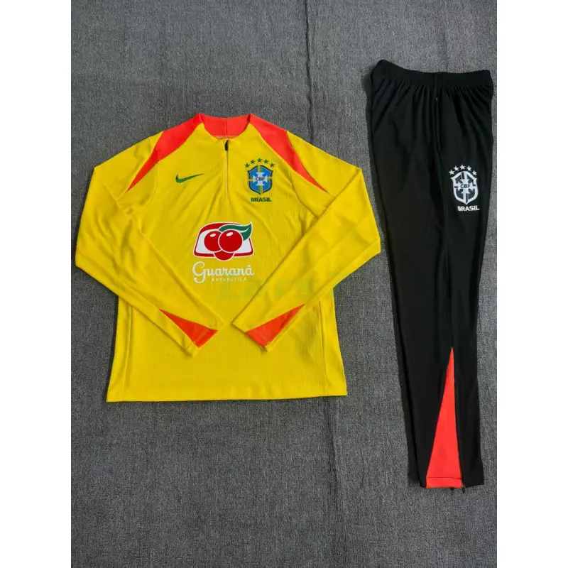 Sudadera De Entrenamiento Brasil 2025/2026 Niño Kit Amarillo (EDICIÓN JUGADOR)