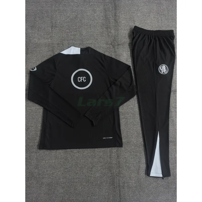 Sudadera De Entrenamiento Chelsea 2025/2026 Niño Kit Negro (EDICIÓN JUGADOR)