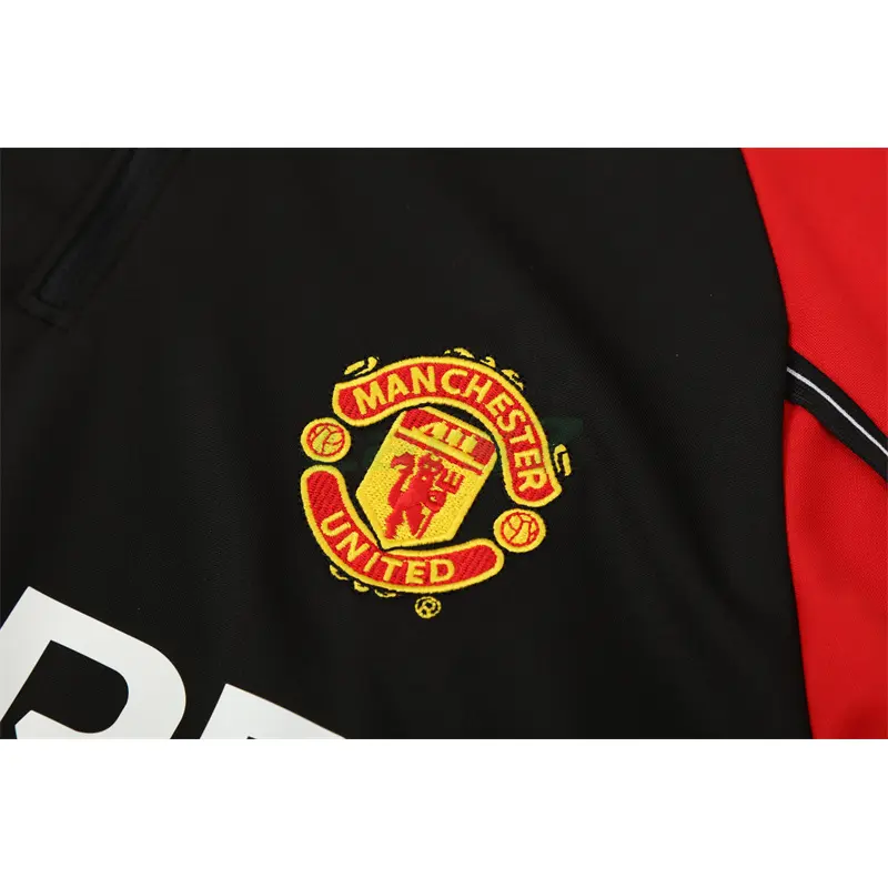Sudadera De Entrenamiento Manchester United Retro 1998/1999 Negro/Rojo