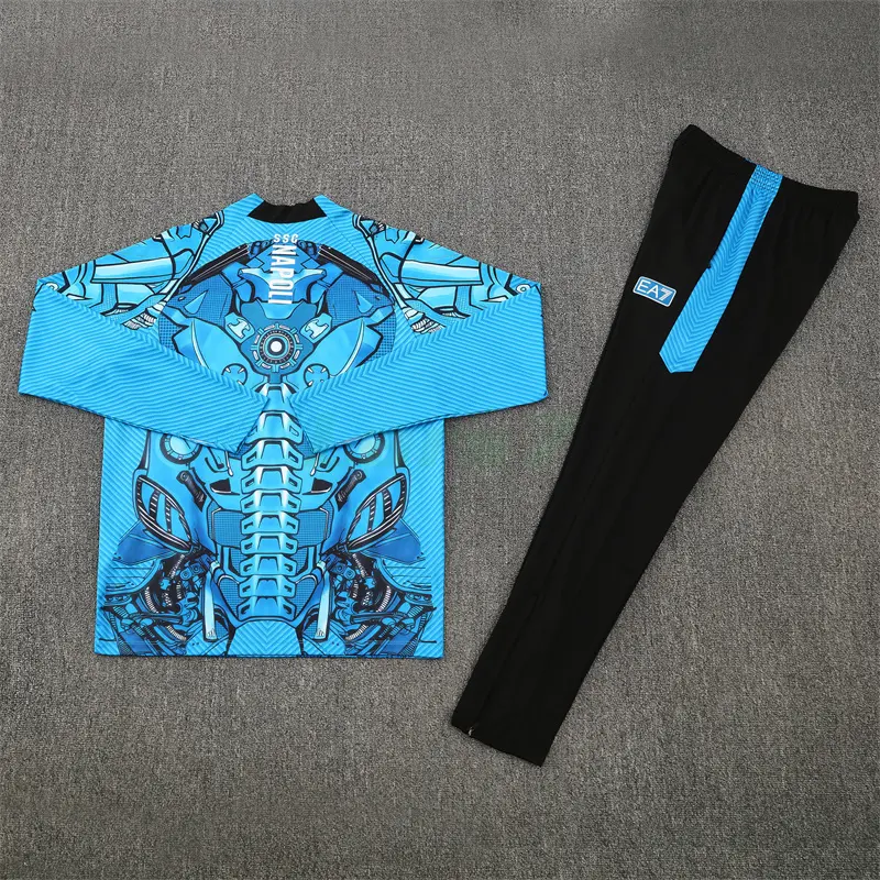 Sudadera De Entrenamiento Napoli 2025/2026 Kit Azul Claro con Estampado